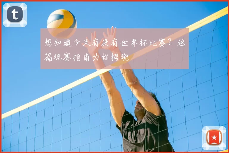 想知道今天有没有世界杯比赛？这篇观赛指南为你揭晓