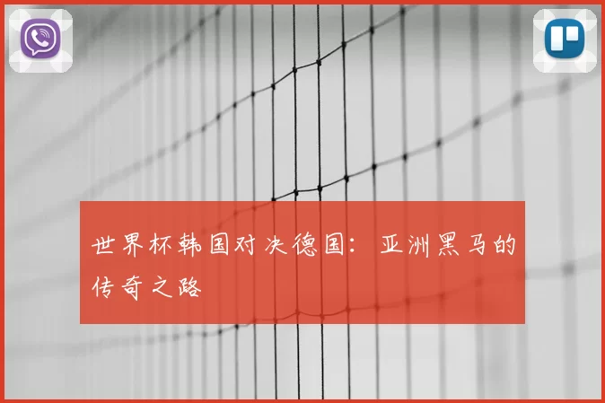 世界杯韩国对决德国：亚洲黑马的传奇之路